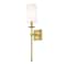 Z-Lite Camila 1 Light Wall Sconce, Rubbed Brass & White 811-1S-RB-WH - alternate 1